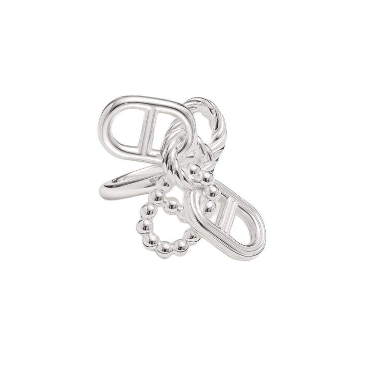 HERMES HERMES 925 Sterling Silver Rings Unisex Silver