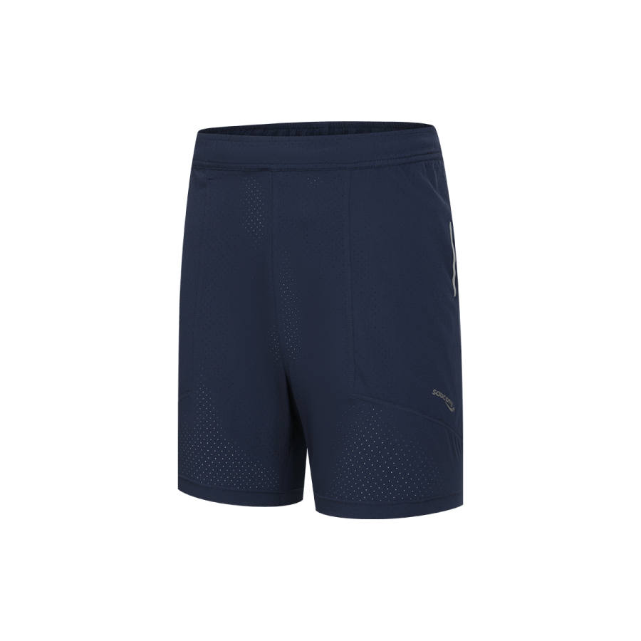 Saucony Sports Shorts Men's Dark Stone Blue Moderate