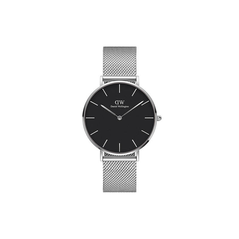 DW/DanielWellington Daniel Wellington PETITE Collection Wrist Watches Quartz Movement Stainless Steel Watchband 36mm Black Dial