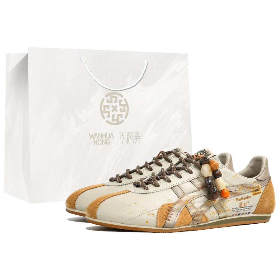 Onitsuka Tiger Runspark Abrasion Resistant Low top Running Shoes Unisex Orange Yellow
