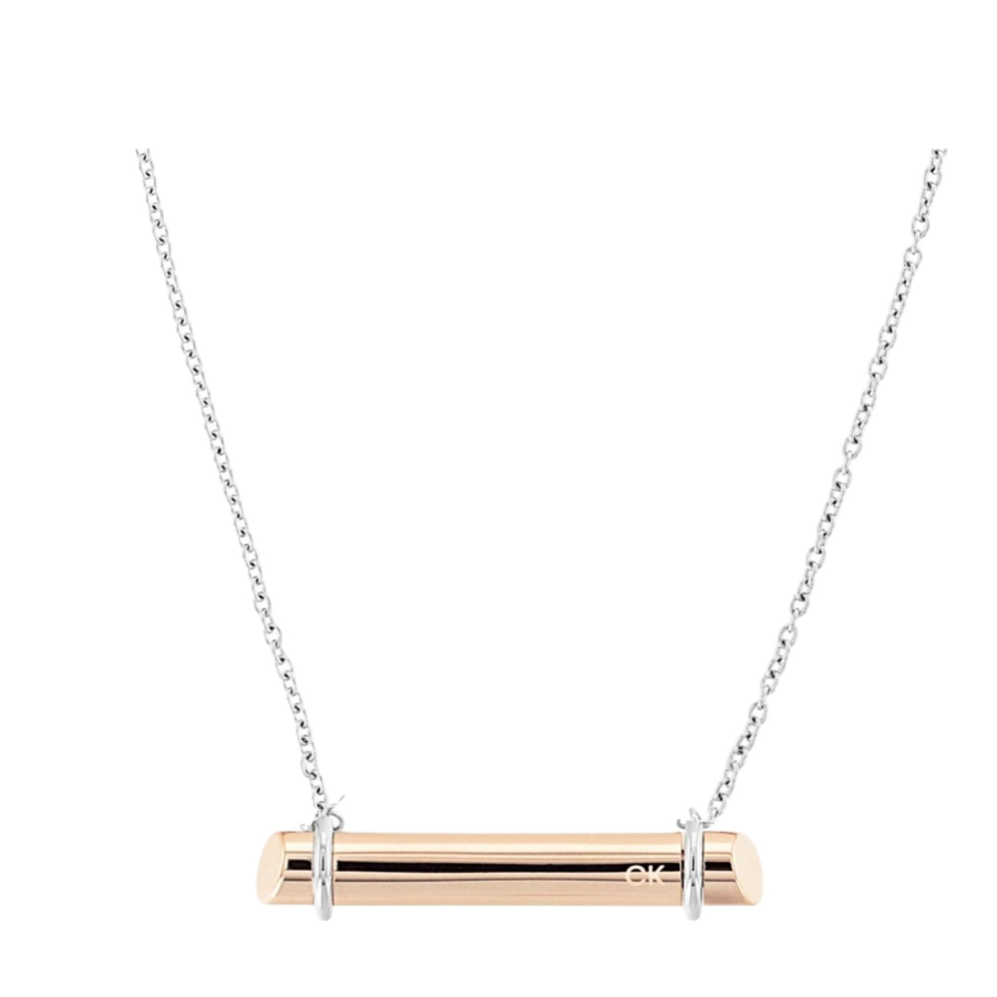 CALVIN KLEIN Wind Style Collection 316L Stainless Steel Instagram Style, Niche, Trendy, Luxury Necklace Women's