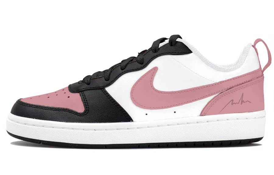 Nike Nike Court Borough Pink Undertone Graffiti Kids' Skateboarding Shoes Pink Teenagers