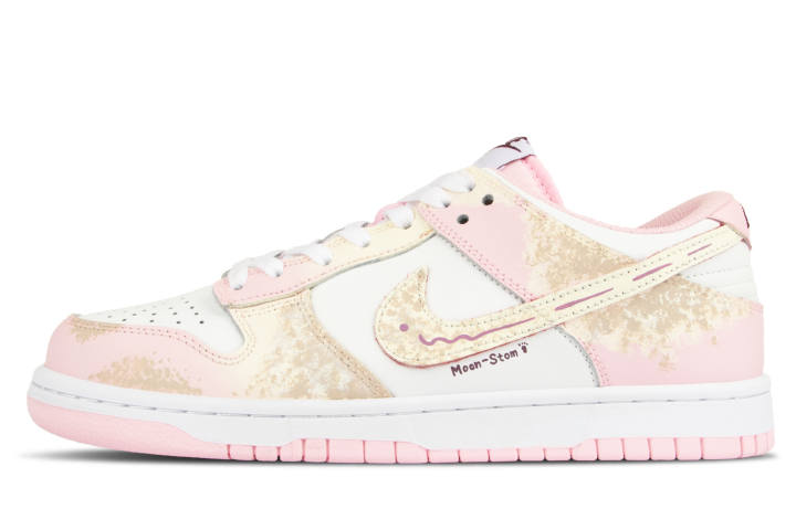 Nike Nike Dunk Leather Cushioning Low top Kids' Skateboarding Shoes Pink Unisex