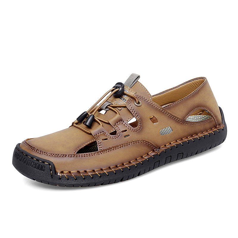 YALU Rubber Sole Closed Toe Slippers Men's