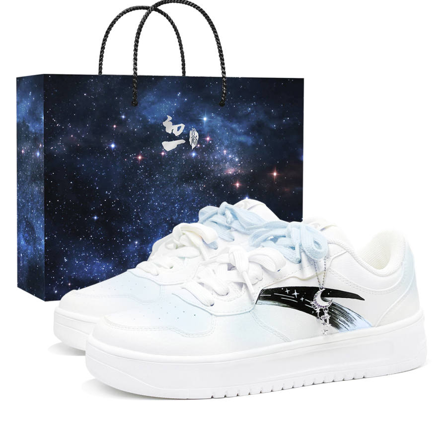Anta Shopping Bag, Blue Lover, First Culture V Synthetic Leather Abrasion Resistant Slip Resistant Low top