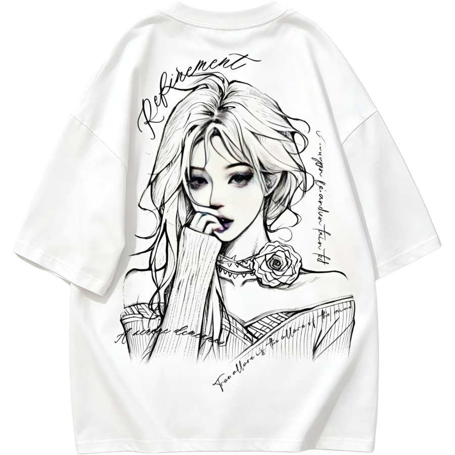 Lnga Landgre T Shirts Unisex Crew Neck Thin Straight Fit