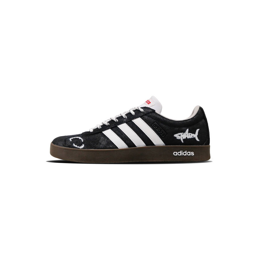 Adidas Adidas Vl Court Classic Shark Trace Abrasion Resistant Low top German Army Trainers Unisex Black White