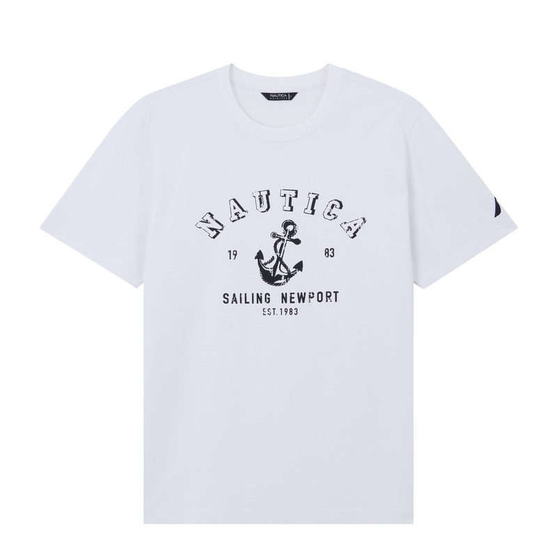 NAUTICA T Shirts Men's Crew Neck Moderate Straight Fit