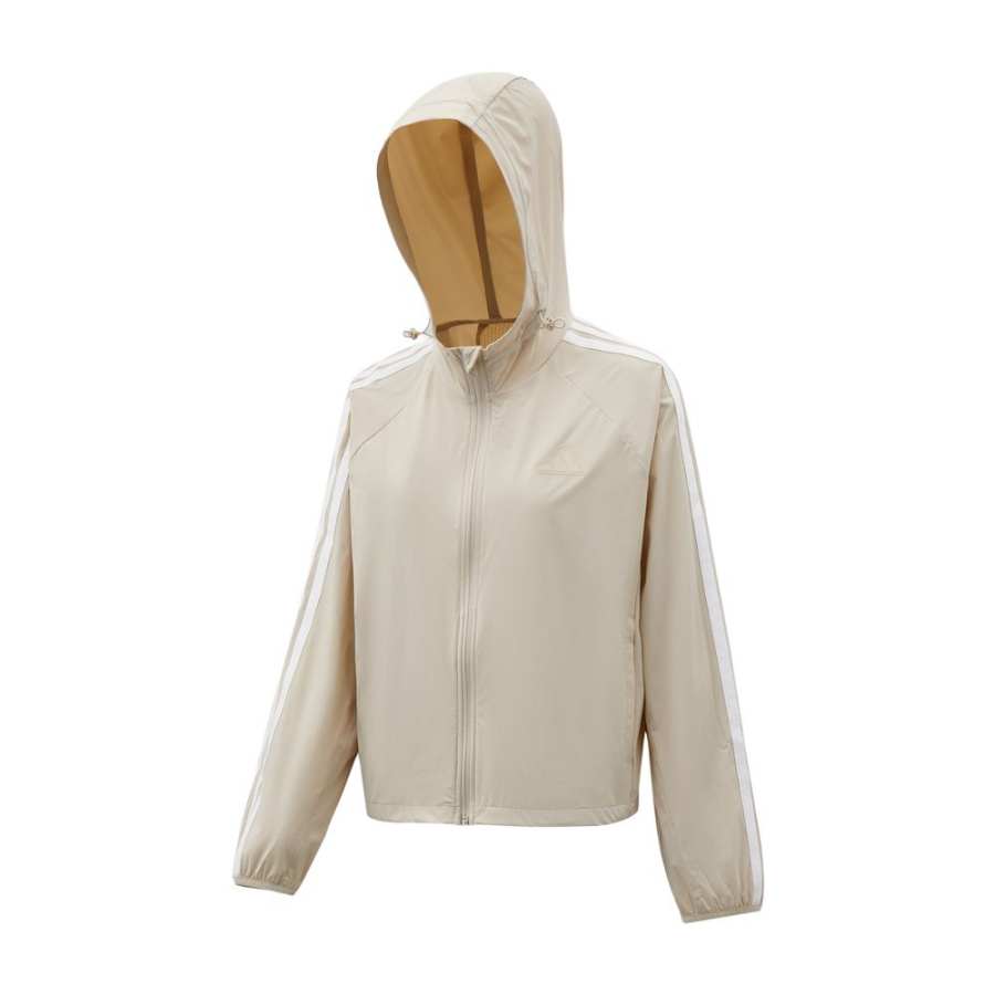 Adidas Adidas Jackets Women's Ecru/White Hooded Non Detachable Moderate Other
