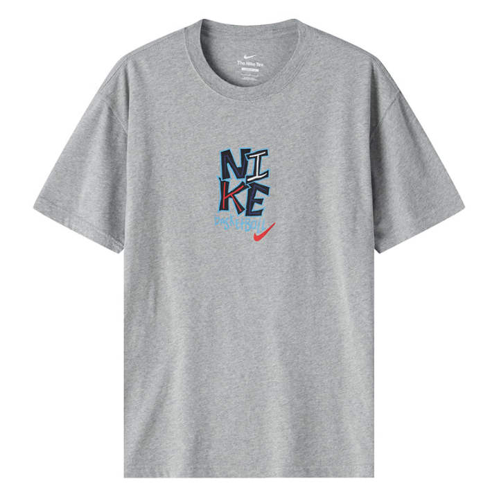 Nike Nike T Shirts Men's Gray Crew Neck Moderate