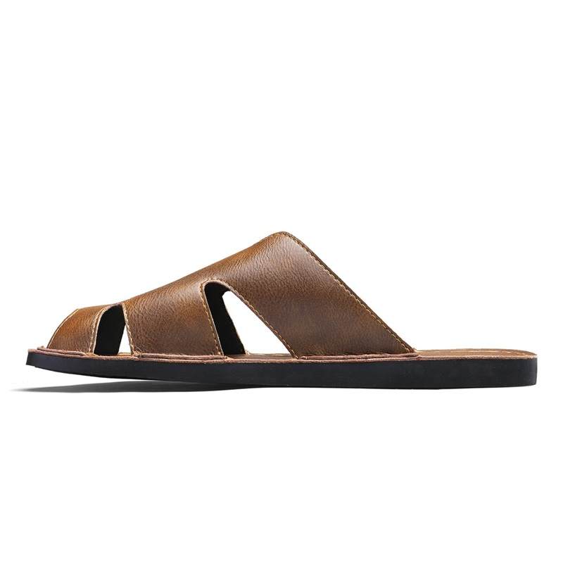 YALU Rubber Sole Closed Toe Slippers Men's