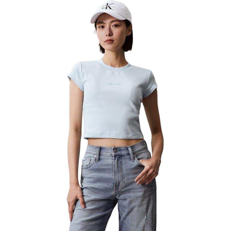 CALVIN KLEIN Regular T Shirt Women's Sky Blue
