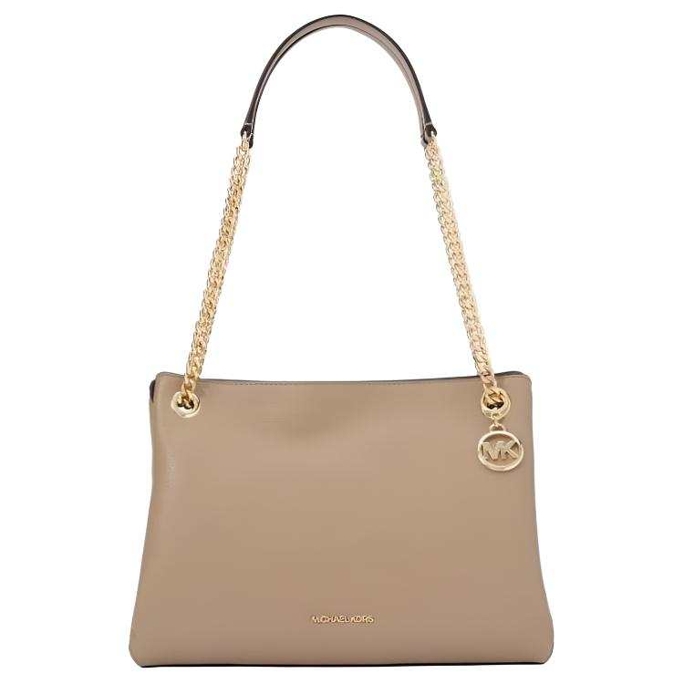 MICHAEL KORS Christina Magnetic Snap Closure Cow Leather Shoulder Bag Medium Women's Camel