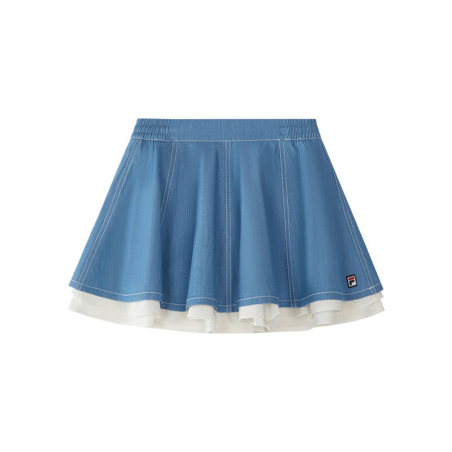 FILA KIDS Solid Color Moderate Skirt Summer Kids'