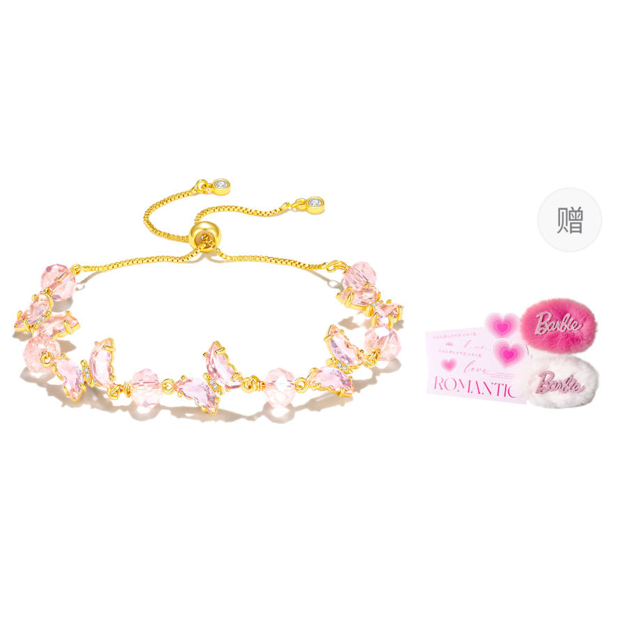 Barbie Pink Crystal Bracelets Women's