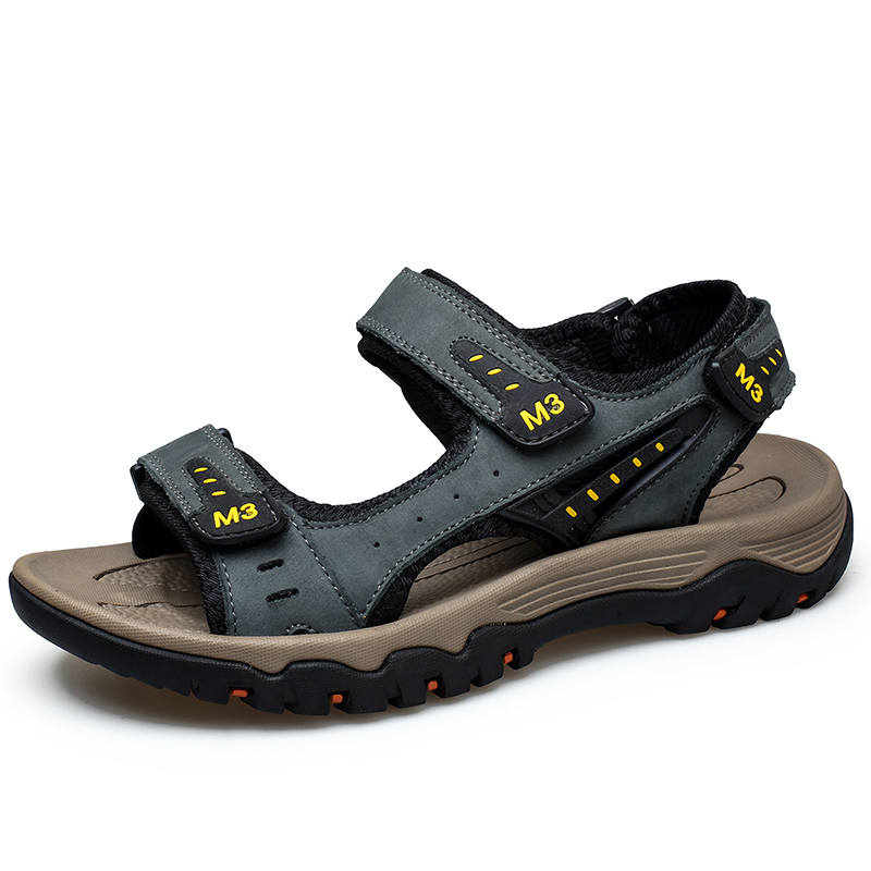 YALU Beach Sandals Men's Brown, Black, Blue, Yellow