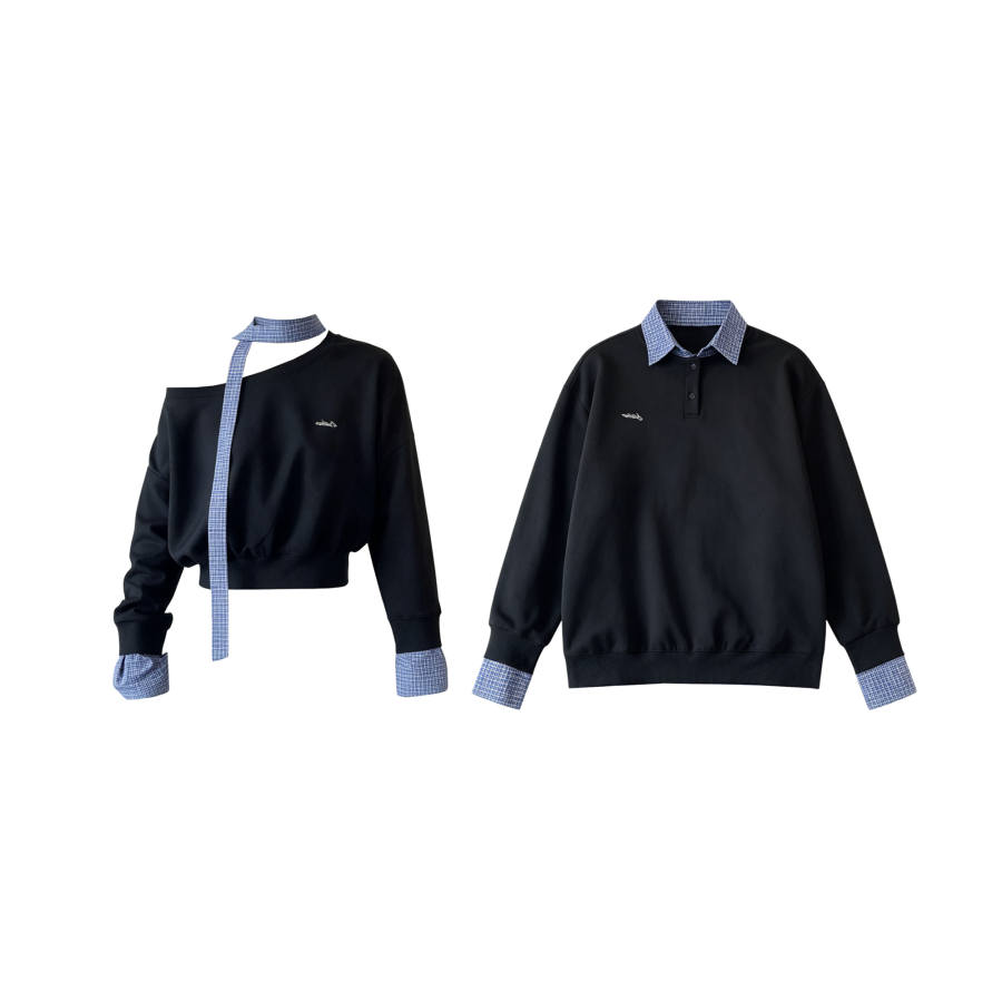 TUSHIFEI Couple Sets Women's Polo Collar Moderate