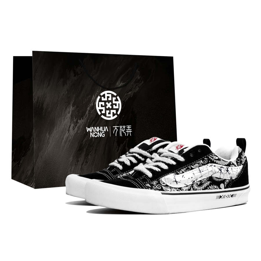 Vans Knu Skool Wan Hua Nong, Mi Zhong Cashews, Shopping Bag Abrasion Resistant Low top Skateboard Shoes Unisex