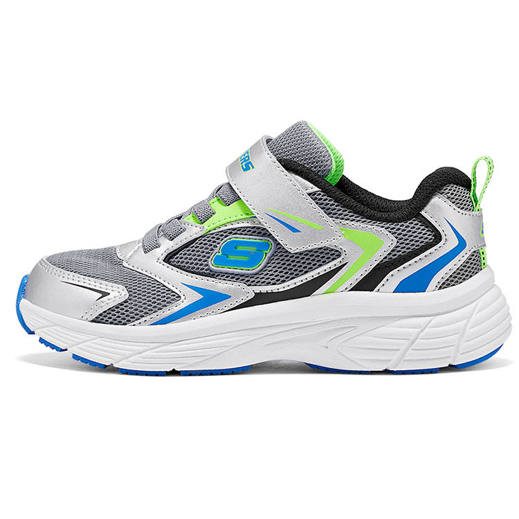 Skechers Kids BOYS Mesh Slip Resistant Cushioning Abrasion Resistant Low top Casual Shoes Silver Kids'