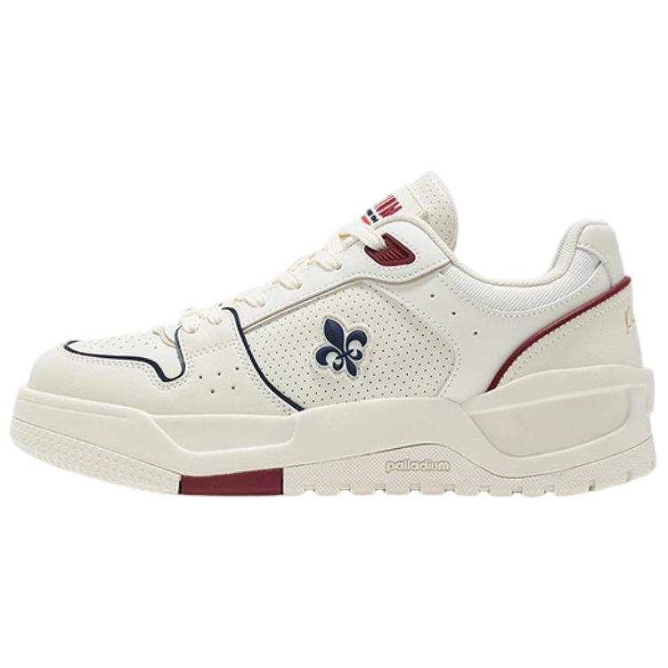 Palladium Breathable Height Increasing Abrasion Resistant Coverage Low top Skateboard Shoes Men's White Red