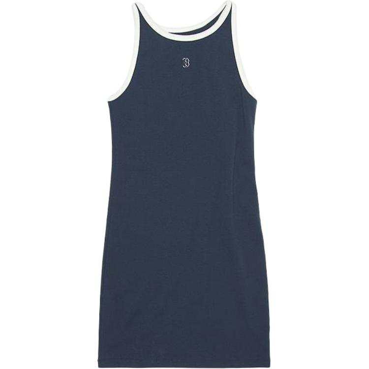 MLB Sleeveless Dresses Women's Boston Red Sox/Navy Blue Crew Neck Moderate