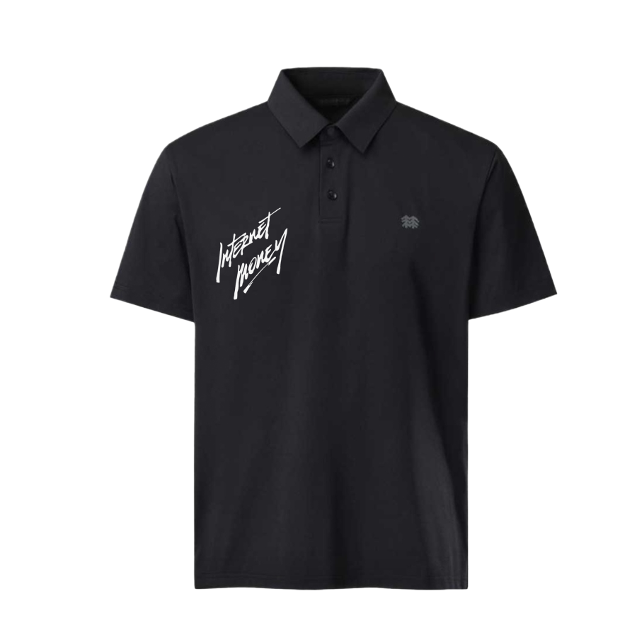 KOLON SPORT Polo Shirts Unisex Black Polo Collar Moderate Straight Fit