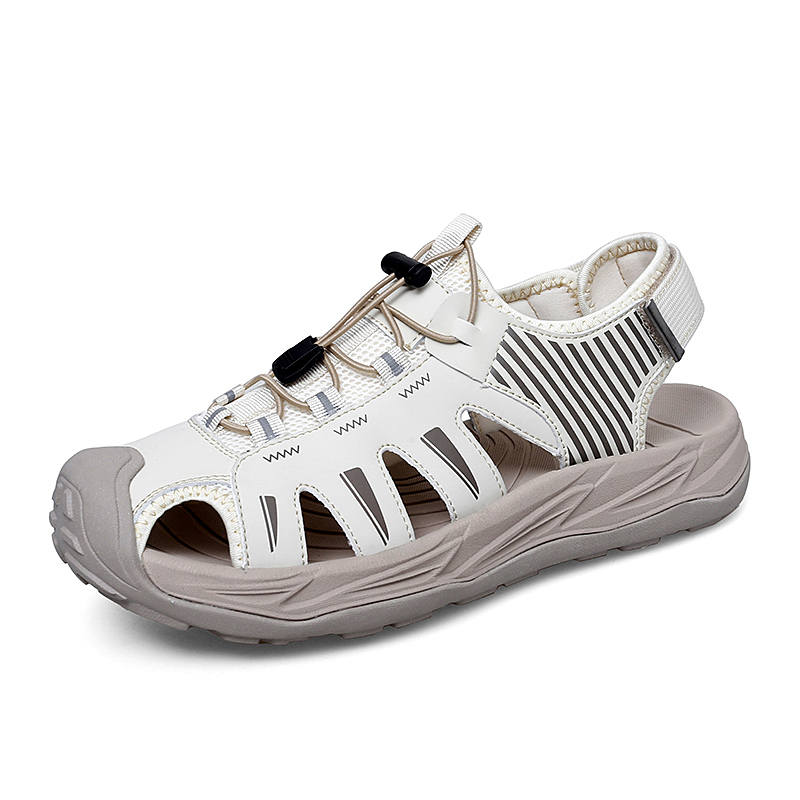 YALU Rubber Sole Closed Toe Slippers Men's