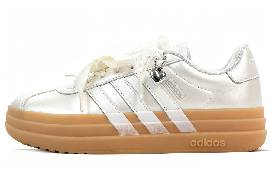 Adidas Adidas VL Court Bold Leather Low top Skateboard Shoes Women's Silver White