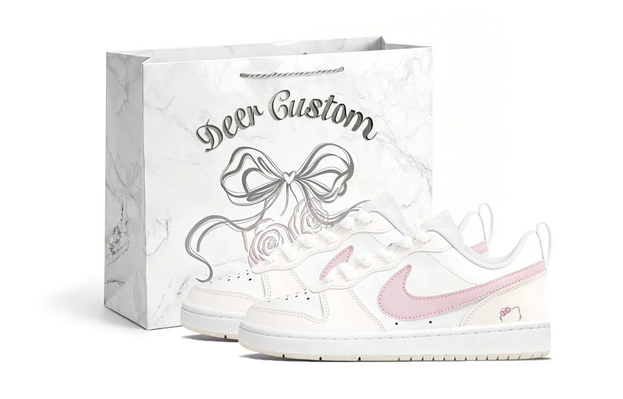 Nike Nike Court Biu Maris Sal Milk Candies Leather Slip Resistant Skateboard Shoes Women's