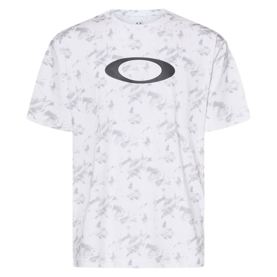 Oakley T Shirts Men's White Printing Crew Neck Moderate Straight Fit
