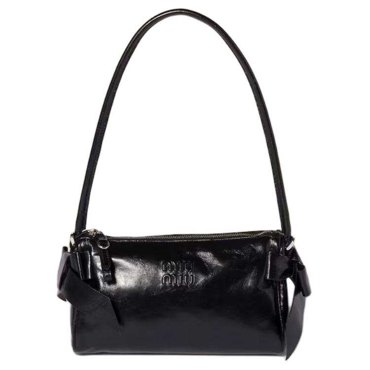 MIU MIU Leather Handbag, Shoulder Bag Women's Black