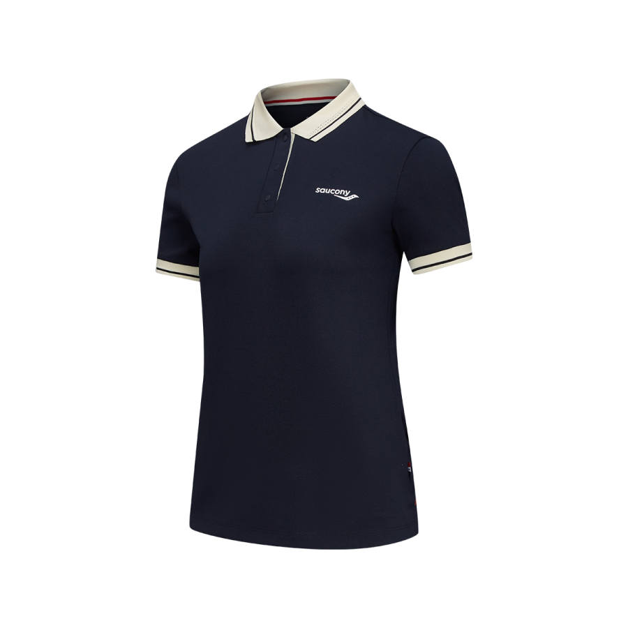 Saucony Polo Shirts Women's Dark Stone Blue Moderate Straight Fit