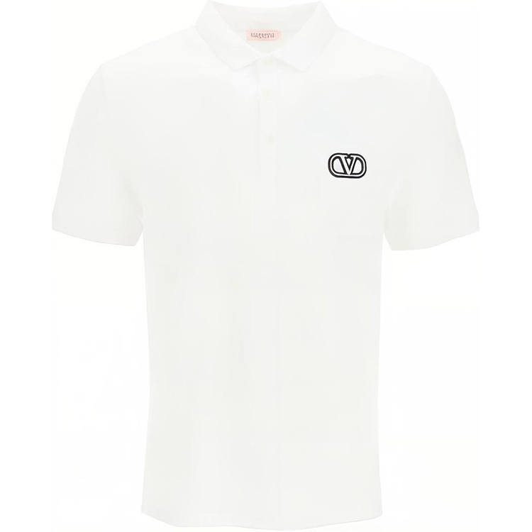 Valentino VLogo Signature Straight Hem Polo Shirt