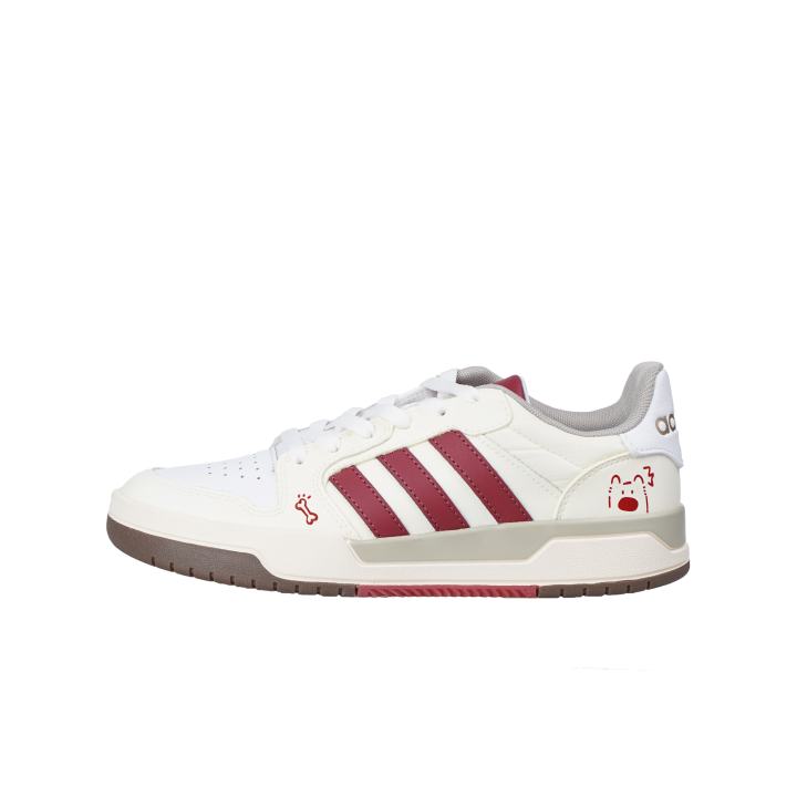Adidas Adidas ENTRAP Coverage Slip Resistant Abrasion Resistant Low top Skateboard Shoes Unisex Beige White Red