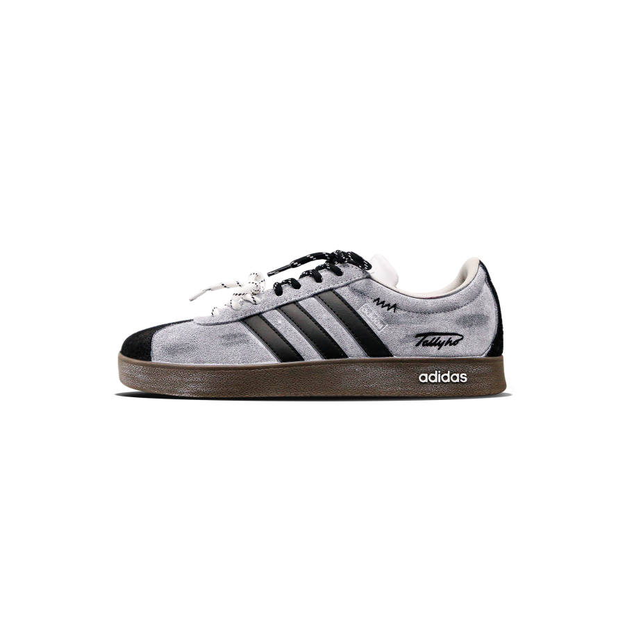 Adidas Adidas Vl Court Classic Track Abrasion Resistant Low top German Army Trainers Unisex Black Gray