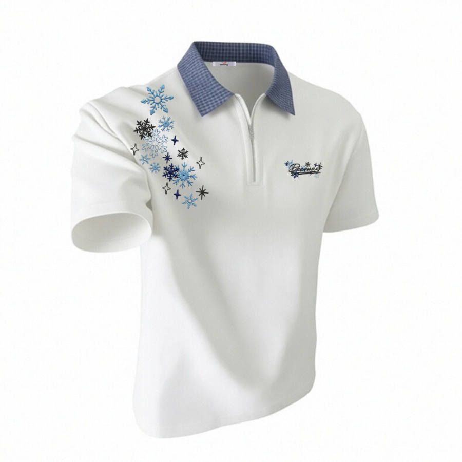 DEERWAY Polo Shirts Unisex Lapel Moderate Mock Two Piece