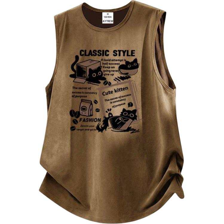 Lnga Landgre Tank Tops Men's Crew Neck Thin Sleeveless