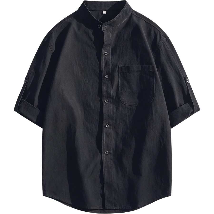 Lnga Landgre Shirts Men's Stand Collar Thin Workwear