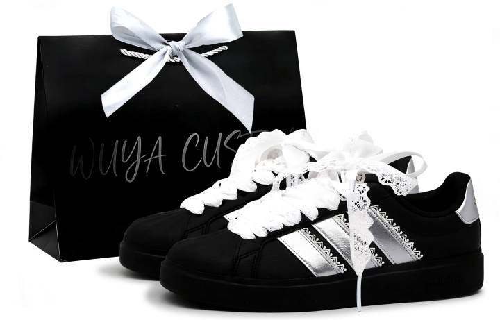 Adidas Adidas Street Talk Crow Made, Light Silver Ballet 3.0 Special Shopping Bag, Lace, Fresh, Couple's, Ambient, Anti Aging