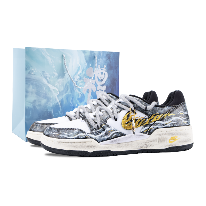 Nike Nike Full Force Silver Frost 2.0 Low top Skateboard Shoes Unisex Gray Gold