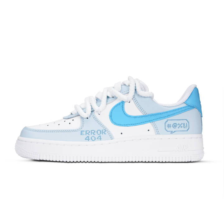 Nike Nike Air Force 1 Air Force 1, Blue Tone Fault Leather Slip Resistant Abrasion Resistant Low top Skateboard Shoes Unisex