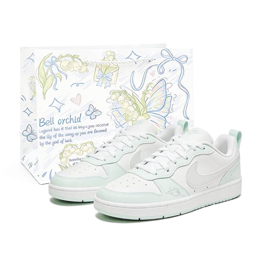 Nike Nike Court Borough Cream Puff Abrasion Resistant Kids' Skateboarding Shoes Unisex