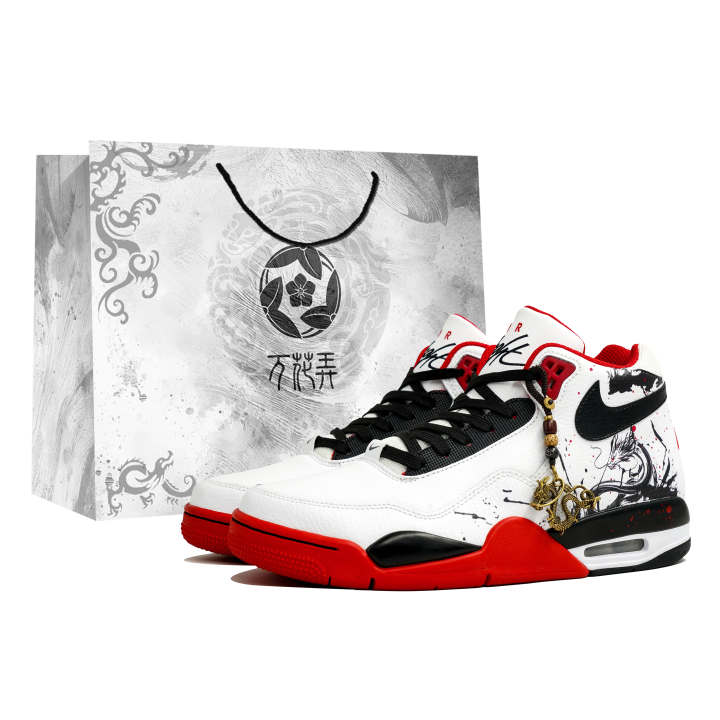 Nike Nike Flight Legacy Vintage Basketball Shoes Unisex Mid Top Black/Red