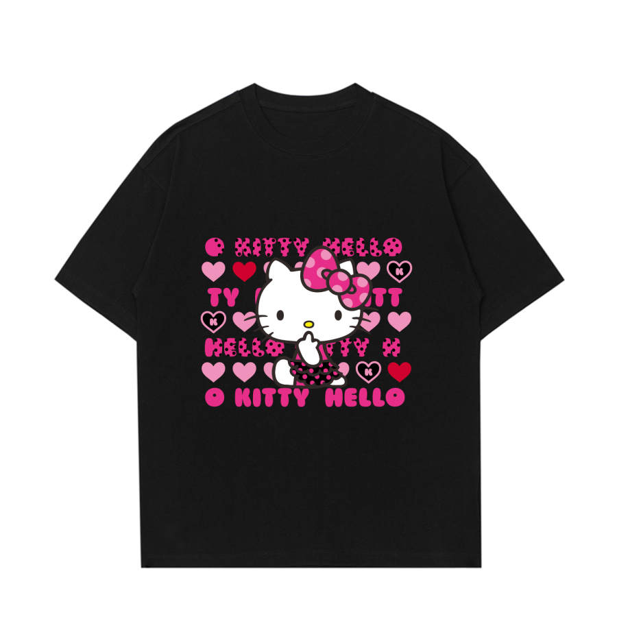 Sanrio x Hello Kitty Hello Kitty Summer Drop Shoulder Sleeve T Shirt Women's