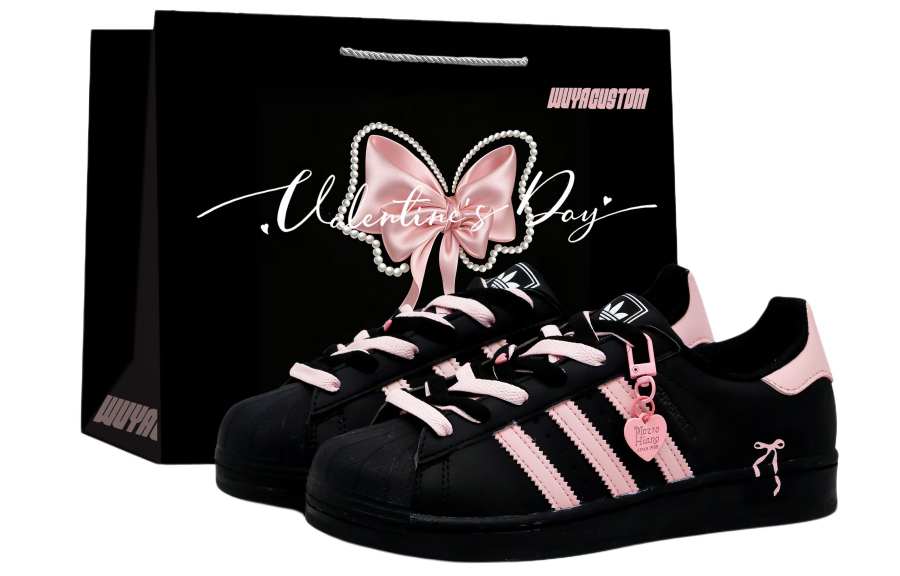 Adidas Originals Superstar 2 Skateboard Shoes Women's Low Top Pink/Black