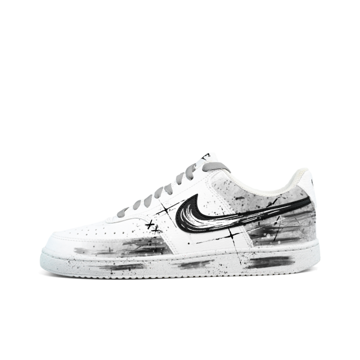 Nike Nike Court Vision 1 Low top Skateboard Shoes Men's White Black