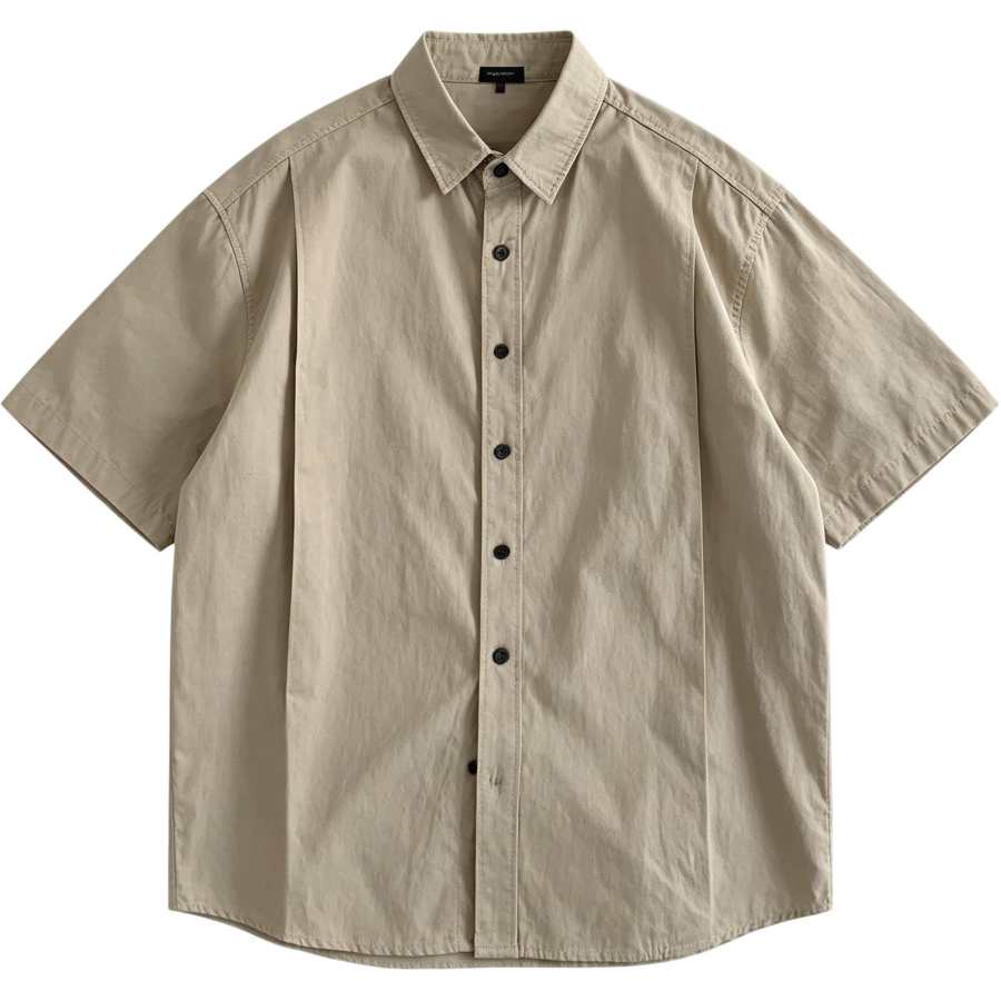 Lnga Landgre Shirts Men's Lapel Moderate Workwear