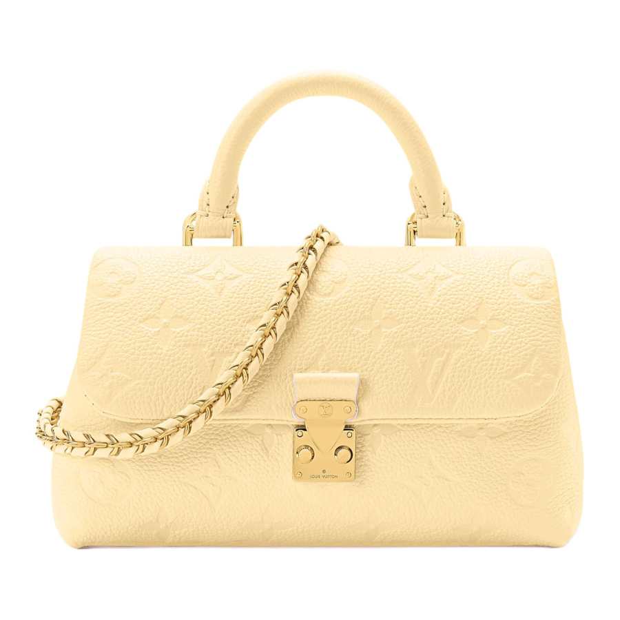 LOUIS VUITTON Cow Leather Handbag Mini Women's Yellow