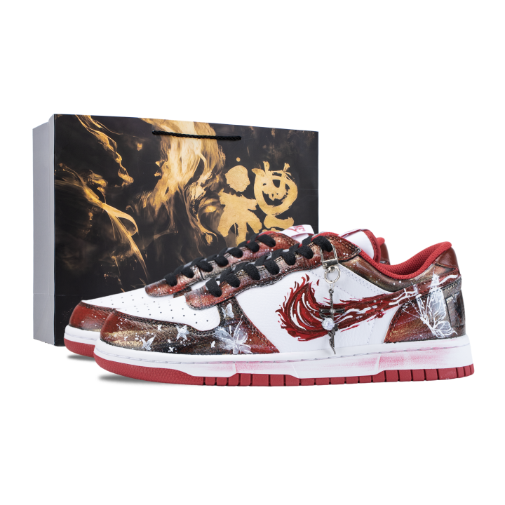 Nike Nike Big Ash And Butterfly Shadow Abrasion Resistant Low top Skateboard Shoes Unisex Red Black White