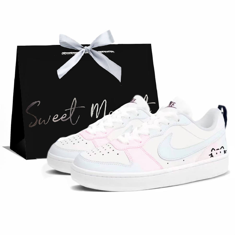 Nike Nike Court Borough Leather Slip Resistant Cushioning Abrasion Resistant Low top Skateboard Shoes Women's